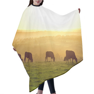Personality  Cattle At Sunset Hair Cutting Cape