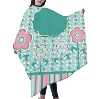 Personality  Green Background With Flowers Hair Cutting Cape