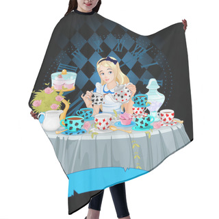Personality  Alice Pours Tea Hair Cutting Cape