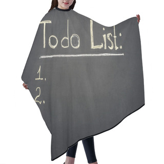 Personality  To Do Inscription With Stages List On Dark Chalkboard Hair Cutting Cape