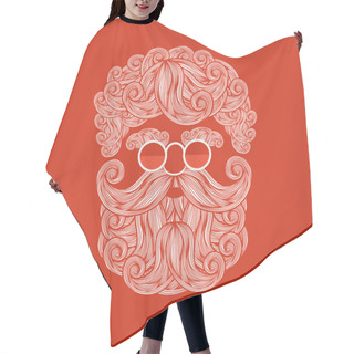Personality  Beard And Mustache Of Santa Claus. Hair Cutting Cape