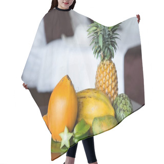 Personality  Tropical Fruits Composition Hair Cutting Cape