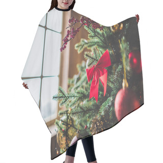Personality  Decorations On Christmas Tree Hair Cutting Cape