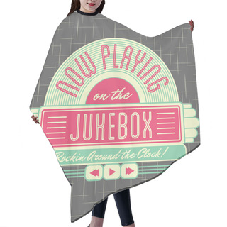 Personality  1950s Jukebox Style Logo Design Hair Cutting Cape