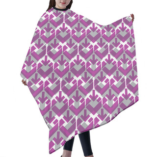 Personality  Purple Endless Vector Layers Texture, Motif Abstract Contemporar Hair Cutting Cape