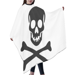 Personality  Skull With Crossed Bones Hair Cutting Cape