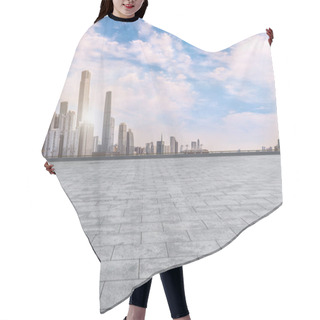 Personality  Urban Skyscrapers With Empty Square Floor Tiles Hair Cutting Cape