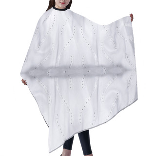 Personality  Seamless Kaleidoscope. The Fabric Is Silky White And Gray. An Ultra-modern Print And A Delicate, Airy Quality Combine In This Chiffon With An Abstract Silk Print. Hair Cutting Cape