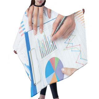 Personality  Business People Doing Financial Analysis Hair Cutting Cape