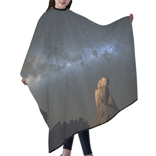 Personality  Beautiful Starry Sky Over Mountain Range Hair Cutting Cape