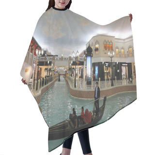 Personality  Canal And Gondola Inside Of The Villaggio Mall Shopping Center In Doha, Qat Hair Cutting Cape