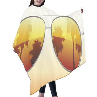 Personality  Cool Sunglasses Hair Cutting Cape