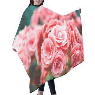 Personality  Pink Camellia Japonica Flower Hair Cutting Cape