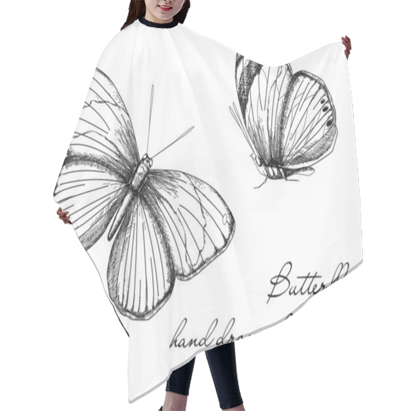 Personality  Vintage Butterfly Set Hair Cutting Cape