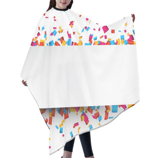 Personality  Background With Confetti Hair Cutting Cape