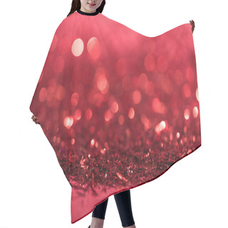 Personality  Christmas Background With Red Shiny Blurred Confetti  Hair Cutting Cape