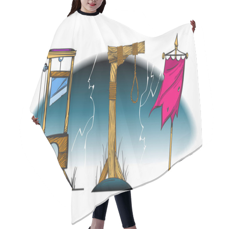 Personality  Guillotines And The Royal Banner. Fairy Tale Collection Of The K Hair Cutting Cape