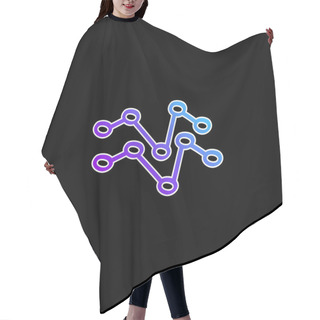 Personality  Analytics Hand Drawn Lines Blue Gradient Vector Icon Hair Cutting Cape