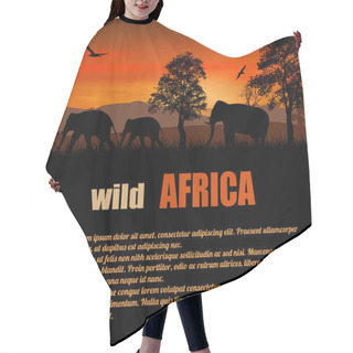 Personality  Wild Africa Poster Hair Cutting Cape