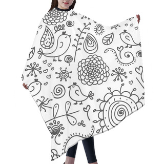 Personality  Seamless Doodles Hair Cutting Cape
