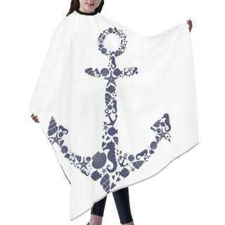 Personality  Anchor Vector Illustration Hair Cutting Cape