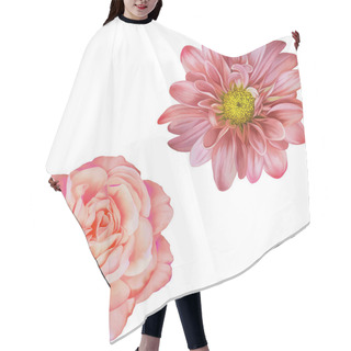 Personality  Illustration Of Beautiful Flowers Hair Cutting Cape