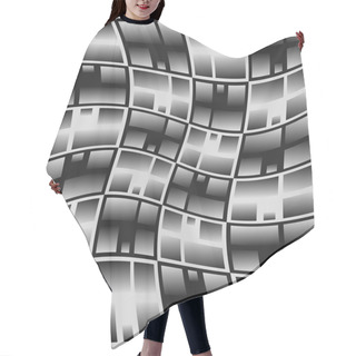Personality  Abstract Grid Background  With Spiral Hair Cutting Cape