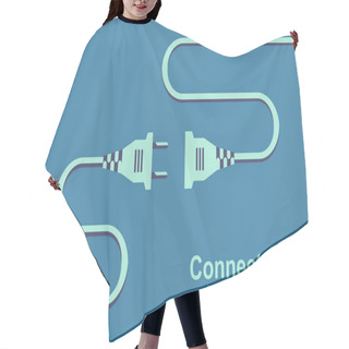 Personality  Socket Unplugged. Connecting Power Socket Hair Cutting Cape