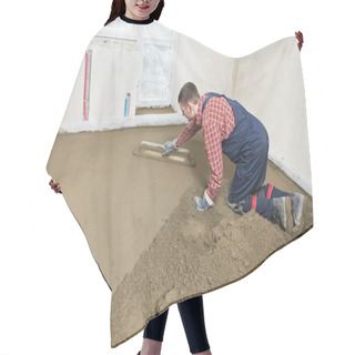 Personality  Plasterer Concrete Worker At Floor Work Hair Cutting Cape