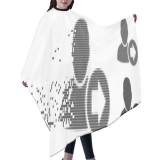 Personality  Destructed Pixel Halftone Next User Icon Hair Cutting Cape