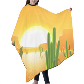 Personality  Cactus Plants In Desert Hair Cutting Cape