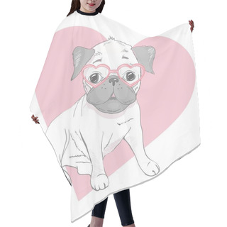 Personality  Funny Puppies Of French Bulldog. Vector Funny French Bulldog, Puppy Cute, Pet Drawing Sketch Illustration Hair Cutting Cape