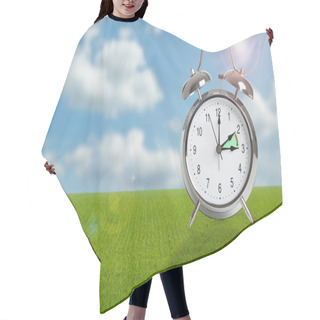 Personality  Clock Time Changing To Summer Time. Hair Cutting Cape