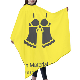 Personality  Babydoll Minimal Bright Yellow Material Icon Hair Cutting Cape