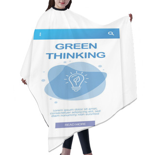 Personality  GREEN THINKING INFOGRAPHIC. Vector Illustration Hair Cutting Cape