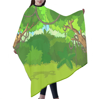 Personality  Tropical Forest Landscape Hair Cutting Cape