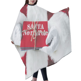 Personality  Santa Claus Holding Letters Hair Cutting Cape