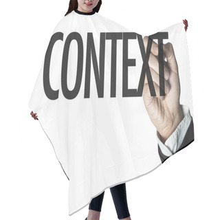 Personality  Hand With Marker Writing Text Hair Cutting Cape