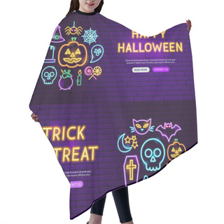 Personality  Halloween Neon Website Banners Hair Cutting Cape