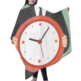 Personality  Concept Of Time Management Hair Cutting Cape