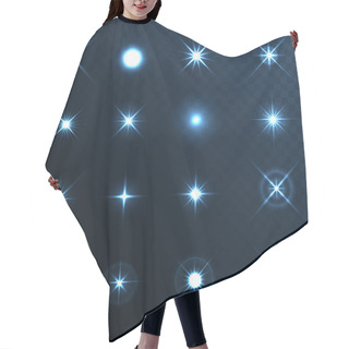 Personality  Light Glow Flare Stars Effect Set. Hair Cutting Cape