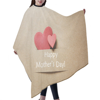 Personality  Happy Mothers Day Message With Hearts Hair Cutting Cape