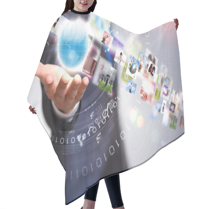 Personality  Globalization Concept Hair Cutting Cape