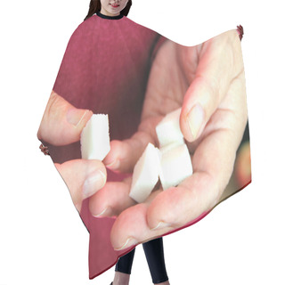 Personality  Sugar Cubes In The Hands Of Her Grandmother Hair Cutting Cape