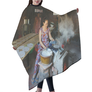 Personality  Asian Woman, Vietnamese Rice Paper Hair Cutting Cape