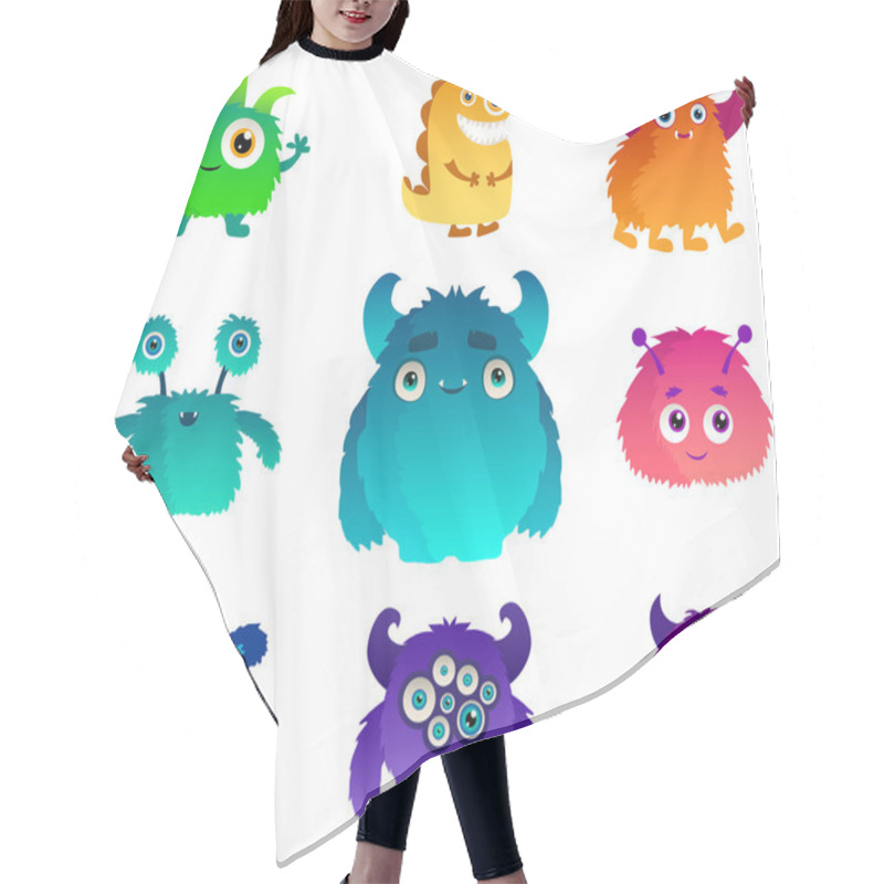 Personality  Funny Colored Characters Monsters Hair Cutting Cape