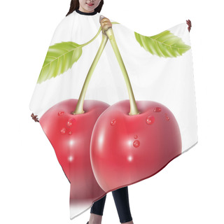 Personality  Cherries With Water Drops. Hair Cutting Cape