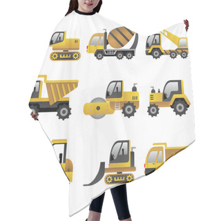 Personality  Big Construction Vehicles Icons Hair Cutting Cape