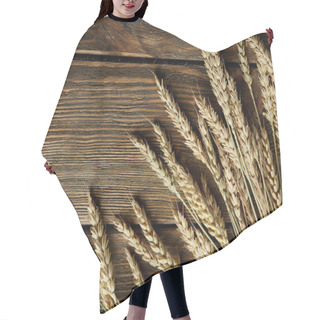 Personality  Wheat Ears On Wooden Background Hair Cutting Cape