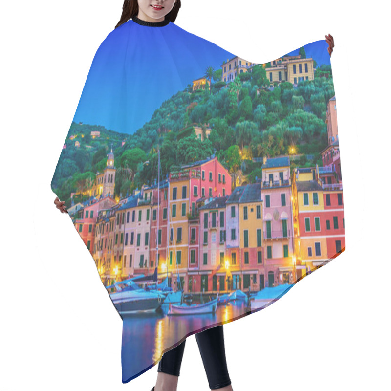 Personality  Picturesque Fishing Village And Holiday Resort Portofino, In The Metropolitan City Of Genoa On The Italian Riviera In Liguria, Italy Hair Cutting Cape